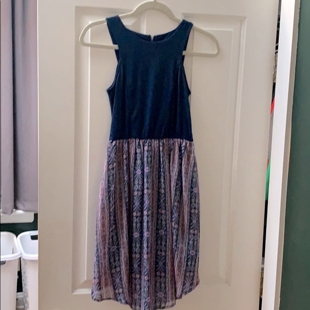 Women’s Dress, blue/purple, flower print